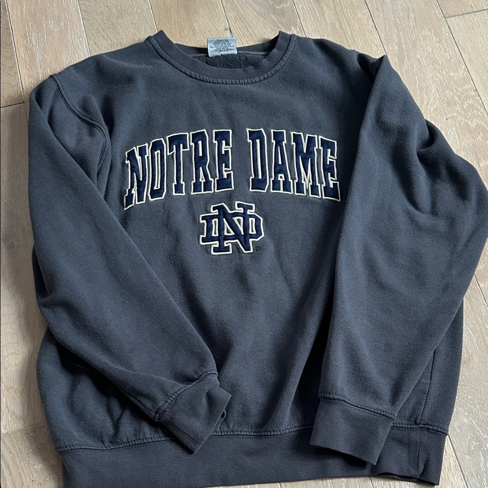 Stadium Athletics Notre Dame Black Crewneck Sweater